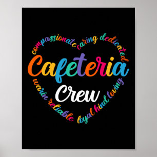 Poster Camiseta da Equipe da Cafeteria de Volta às Aulas