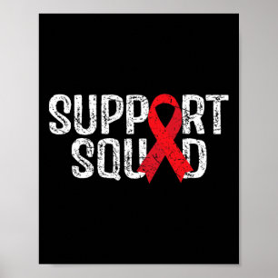 Poster Camiseta da Equipe de Apoio Conscientização sobre