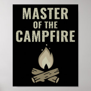 Poster Camiseta de Acampamento Mestre da Fogueira Present