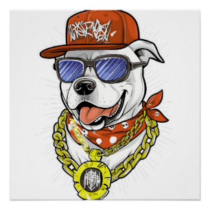 Póster Camiseta de Algodão Ultra Unisex Gráfico do Cachor