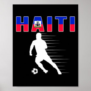 Poster Camiseta de Amantes do Futebol do Haiti - Futebol