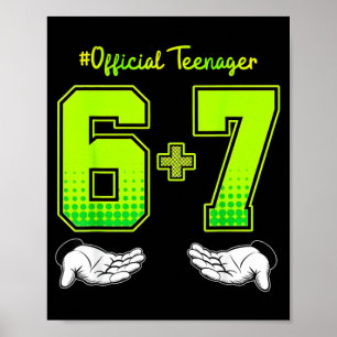 Poster Camiseta de Aniversário de 13 Anos Meme Engraçado 
