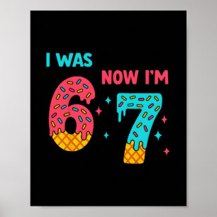 Poster Camiseta de Aniversário de 7 Anos Era 6 Agora Sou