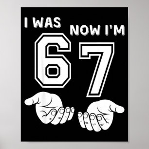 Poster Camiseta de Aniversário de 7 Anos Meme Seis Sete E