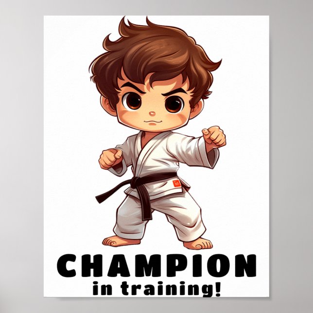 Poster Camiseta de Artes Marciais de Karatê  (Frente)