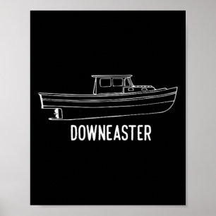 Poster Camiseta de barco de pesca de lagosta Downeaster d