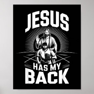 Poster Camiseta de beisebol Jesus Tem Meu Apoio Motivação