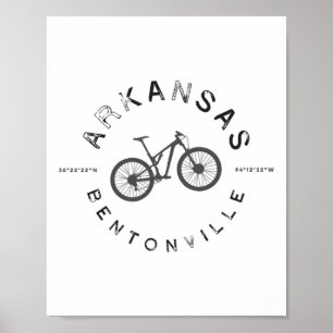 Poster Camiseta de Ciclismo de Montanha Bentonville Arkan
