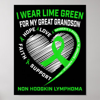 Poster Camiseta de conscientização sobre câncer de linfom