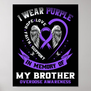 Poster Camiseta de Conscientização sobre Overdose em Memó