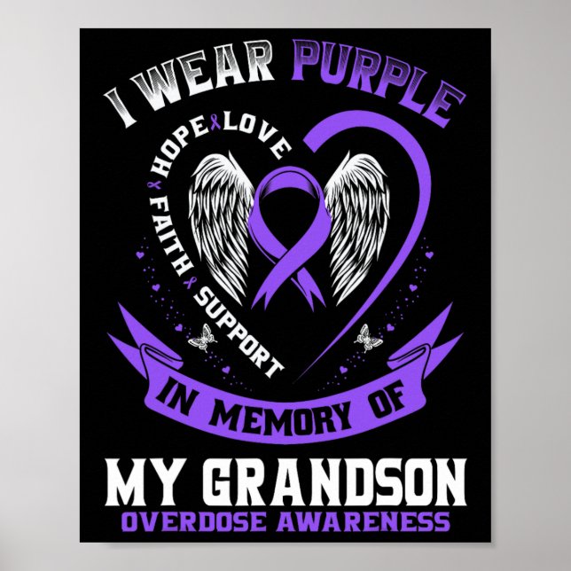 Poster Camiseta de Conscientização sobre Overdose em Memó (Frente)