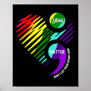 Poster Camiseta de conscientização sobre saúde mental pon