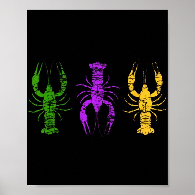 Poster Camiseta de Contas de Chapéu de Jester de Lagostim (Frente)