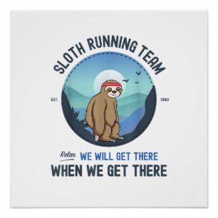 Póster Camiseta de corrida de preguiça T-Shirt