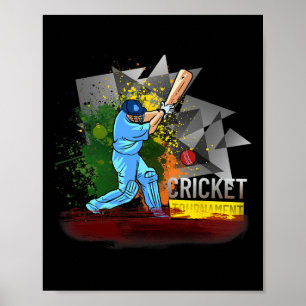 Poster Camiseta de críquete da Índia Camisola da equipe d