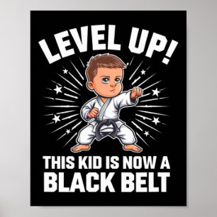 Poster Camiseta de designação de cinto preto de uniforme