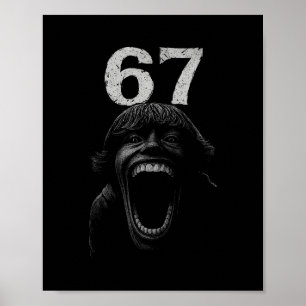 Poster Camiseta de Fantasia Assustadora do Rosto de Terro