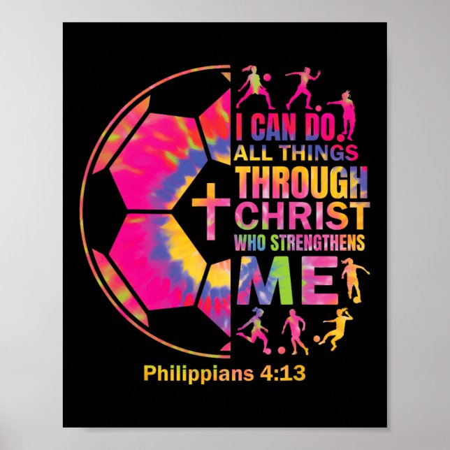 Poster Camiseta de Futebol Cristã para Meninas Adolescent (Frente)
