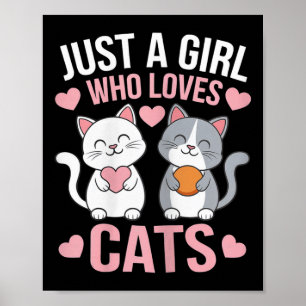 Poster Camiseta de gatinho apenas uma garota que ama gato