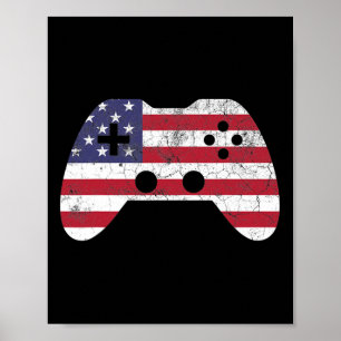 Poster Camiseta De Julho Jogo De Vídeo Gamer Crianças Men
