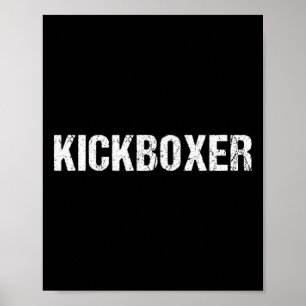 Poster Camiseta de Kickboxer de Treino de Kickboxing 