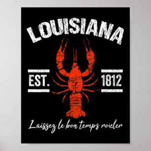 Poster Camiseta de Lagostim de Louisiana Mardi Gras Homen