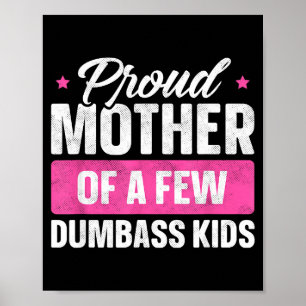 Poster Camiseta de mãe orgulhosa de alguns filhos, dia da