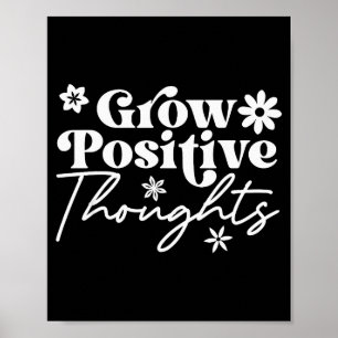 Poster Camiseta de Motivação para Crescer Pensamentos Pos