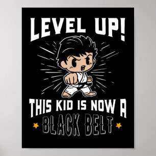 Poster Camiseta de Prêmio de Cinto Preto de Karatê Infant