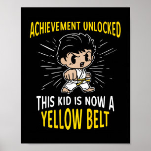 Poster Camiseta de presente para criança de karatê estuda