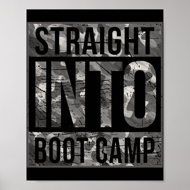 Poster Camiseta de Treinamento Básico de Boot Camp Para N (Frente)
