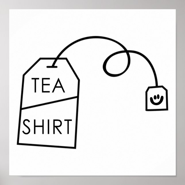 Poster Camiseta Divertida Adicto ao Chá Meme (Frente)