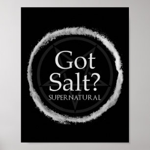 Poster Camiseta Divertida Com Sal Círculo de Sal Supernat