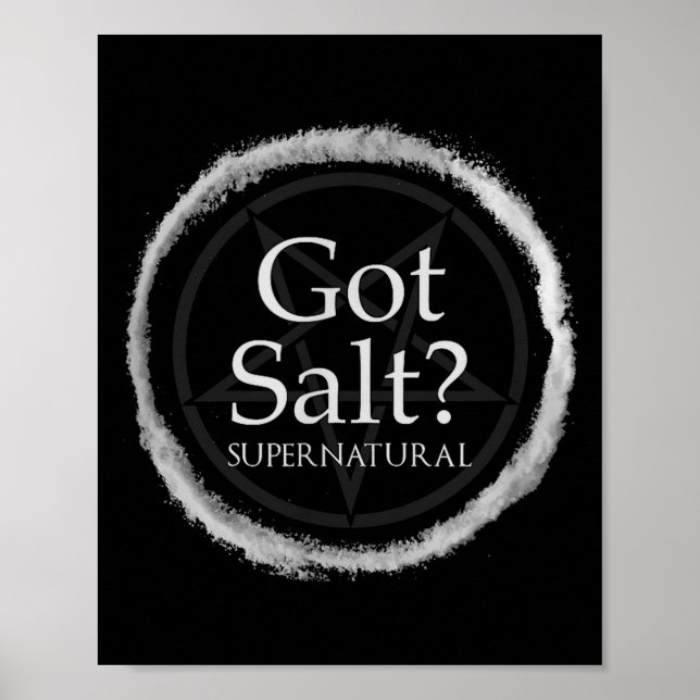 Poster Camiseta Divertida Com Sal Círculo de Sal Supernat (Frente)