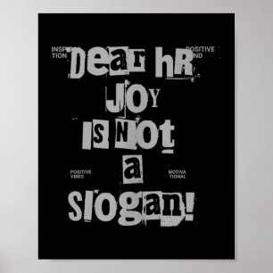Poster Camiseta Divertida de Trabalho Prezado Hr, Alegria