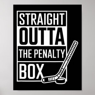 Poster Camiseta Divertida Fora da Caixa de Penalidade Hóq