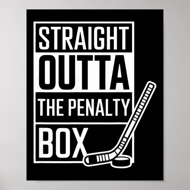 Poster Camiseta Divertida Fora da Caixa de Penalidade Hóq (Frente)