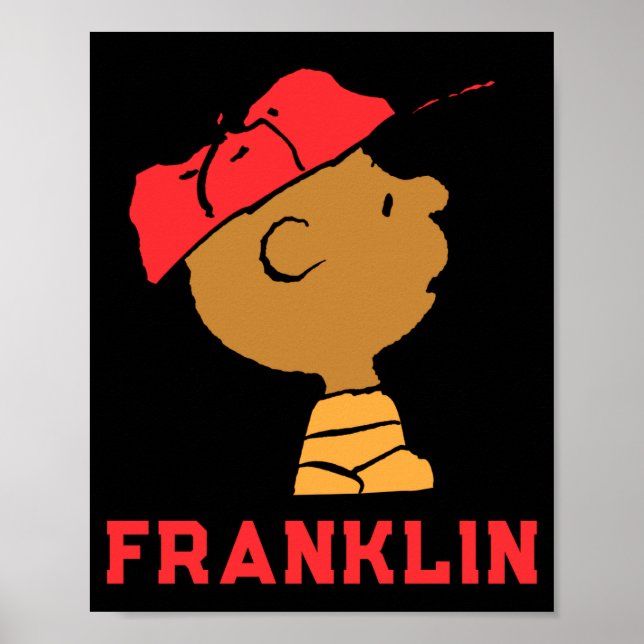 Poster Camiseta do Boné de Beisebol do Franklin Peanuts (Frente)