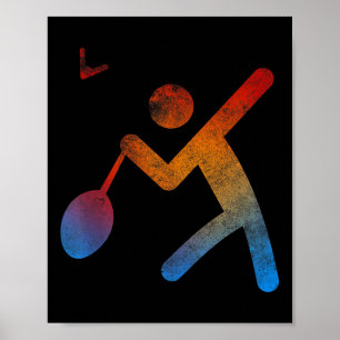 Poster Camiseta do Campeão de Badminton do Jogador Presen