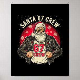 Poster Camiseta do Casaco de Couro Natal Divertido Equipe
