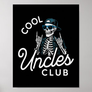 Poster Camiseta do Clube de Tios Legais Esqueleto Diverti