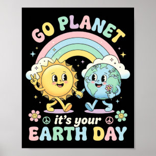 Poster Camiseta do dia da terra planeta terra professor c