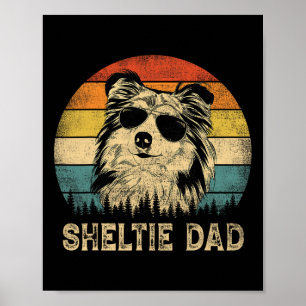 Poster Camiseta do Dia dos Pais para amantes de cães Shel