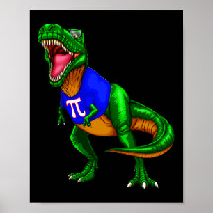 Poster Camiseta do Dinossauro Rex do Dia do Pi Presente d