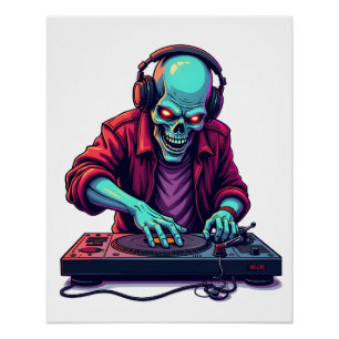 Póster Camiseta do Festival de Música de DJ Zumbi Hallowe