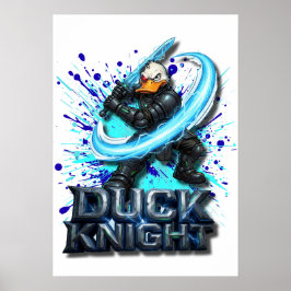 Poster Camiseta Duck Knight 3D Cyber Duck Warrior