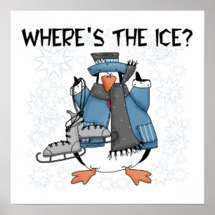 Póster Camiseta e presentes do patinagem no gelo do