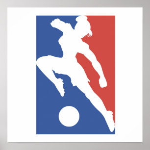 Póster Camiseta e presentes fêmeas do futebol dos EUA