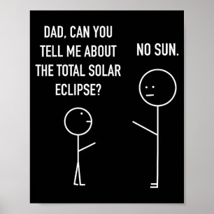 Poster Camiseta Eclipse Solar Total Figura de Palito