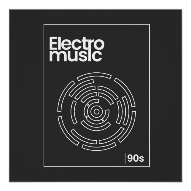 Póster Camiseta Electro Maze 90s Techno (Frente)